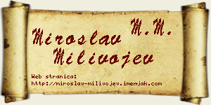 Miroslav Milivojev vizit kartica